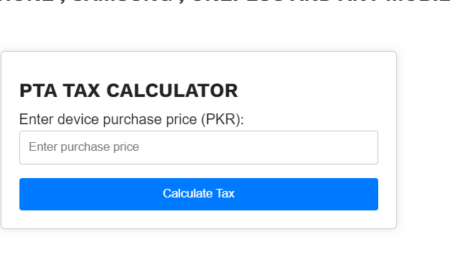 Mobile Phone PTA Tax Calculator 2024